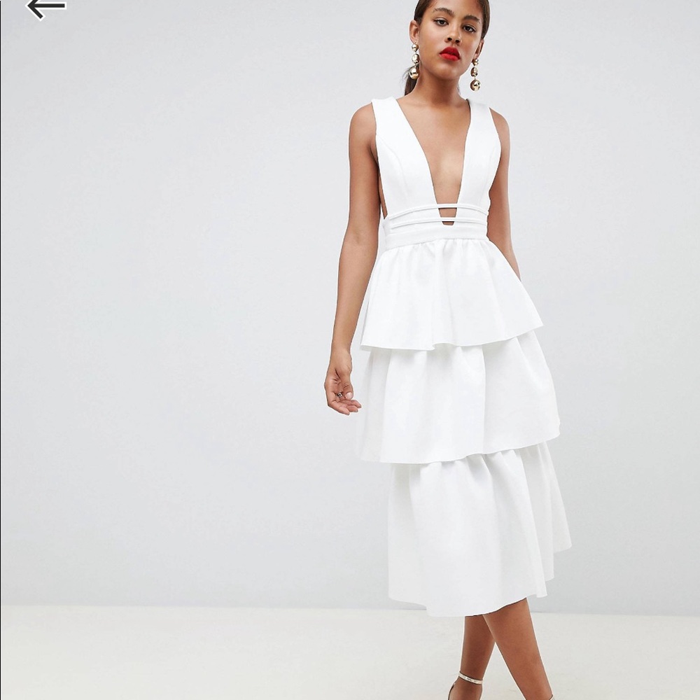 ASOS tiered midi dress